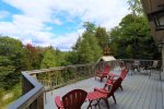 Large Wrap around Deck in White Mountain Vacation Home